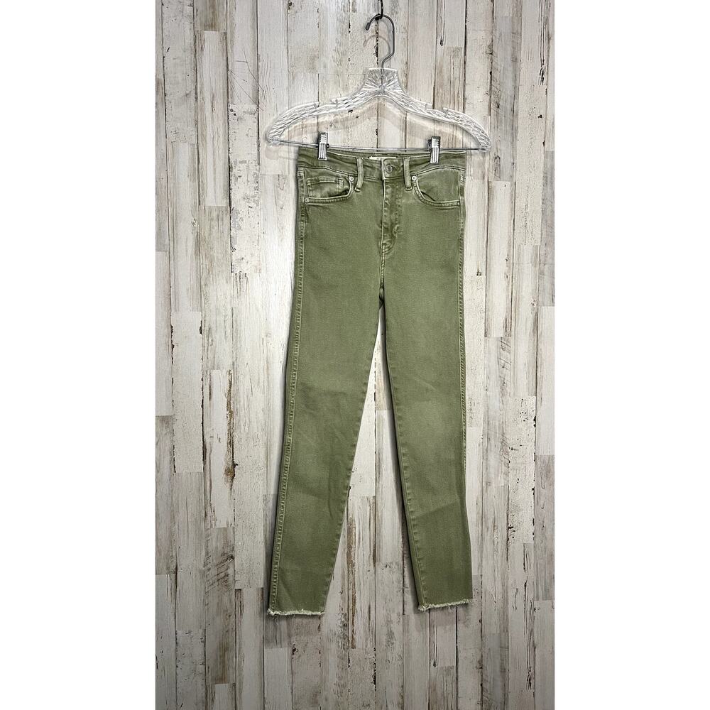 We the Free Women's Green Skinny Jeans Size 26 High-Rise Stretchable